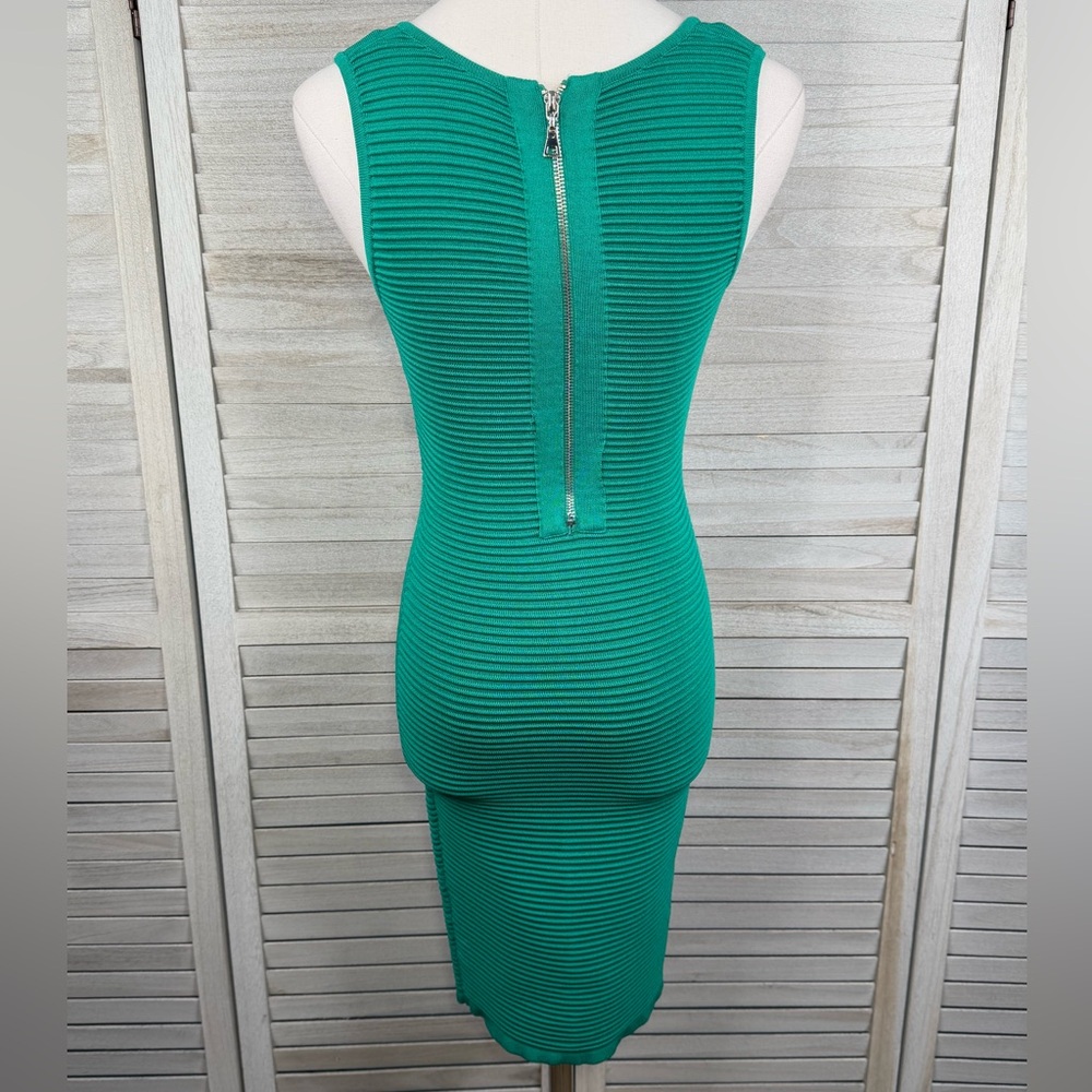 TORN by RONNY KOBO Sexy Ribbed Bodycon Dress Green-XS - Picture 3 of 4